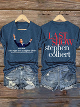 V-Neck Retro Last Show 05.21.2026 The Night The Laughter Died After The Episode Ended. Hopefully People Laughed During The Show Print T-Shirt