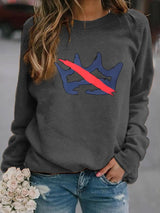 Women's  America has no kings Printed Casual   Sweatshirt