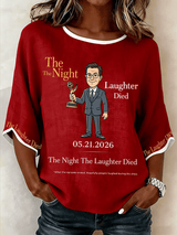 Women's "Night When Laughter Stops" Printed Comfortable Top
