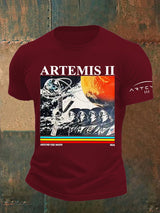 Men's  Lunar Landing Character Print T-Shirt
