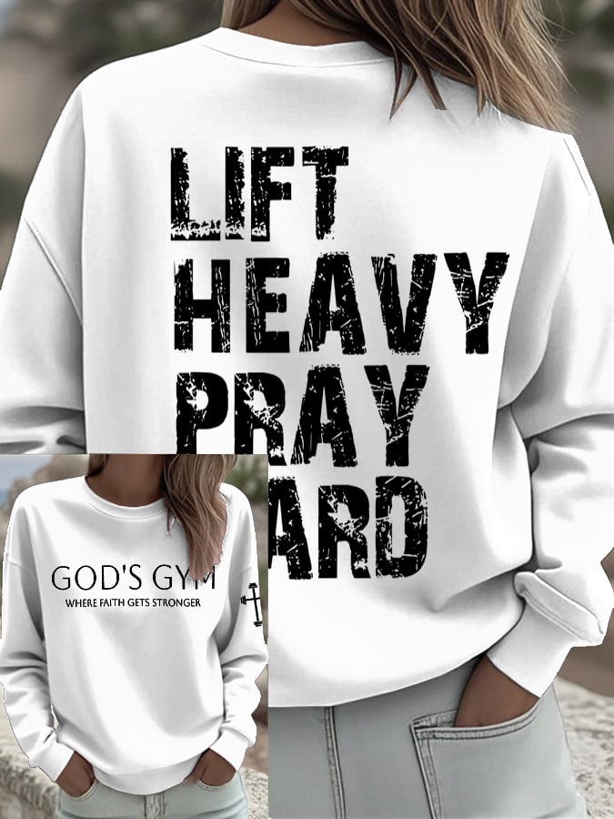 Women's  Gym Faith Print Sweatshirt