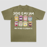 Jesus Is My Jam And I'm Here To Spread It Printed Women's T-shirt