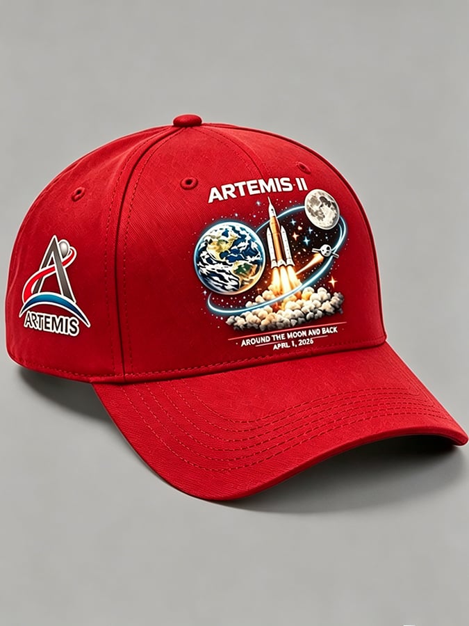 Unisex Artemis II 2026 Rocket Launch Prin Hat