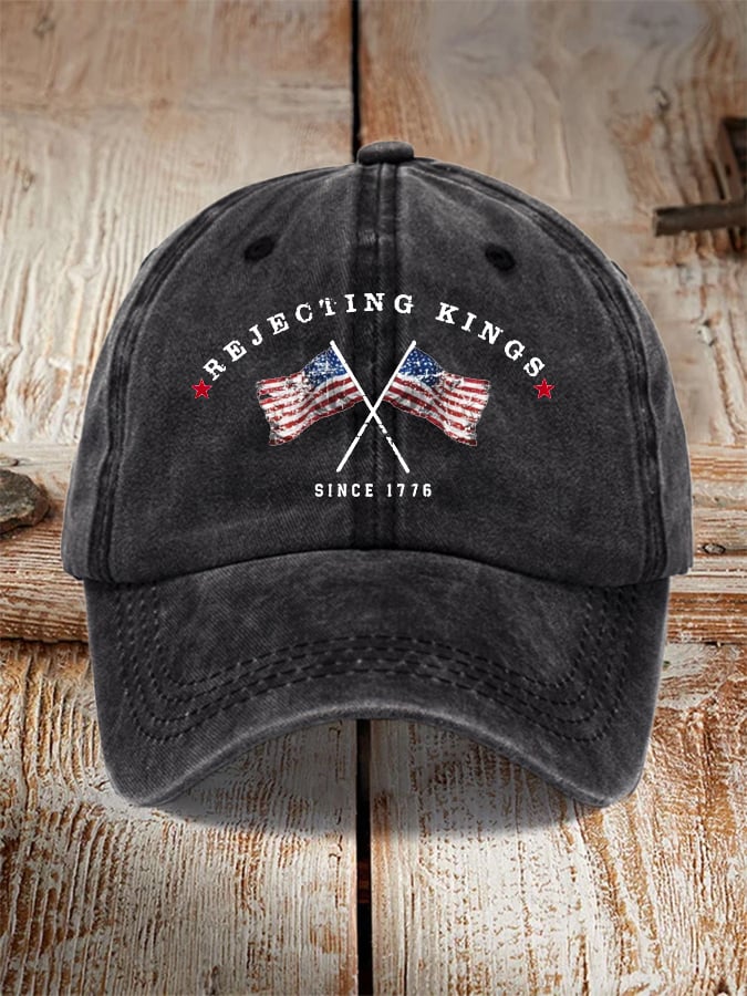 🔥Buy 3 Get 15% Off🔥Unisex 'Rejecting Kings Since 1776 ' Printed Hat